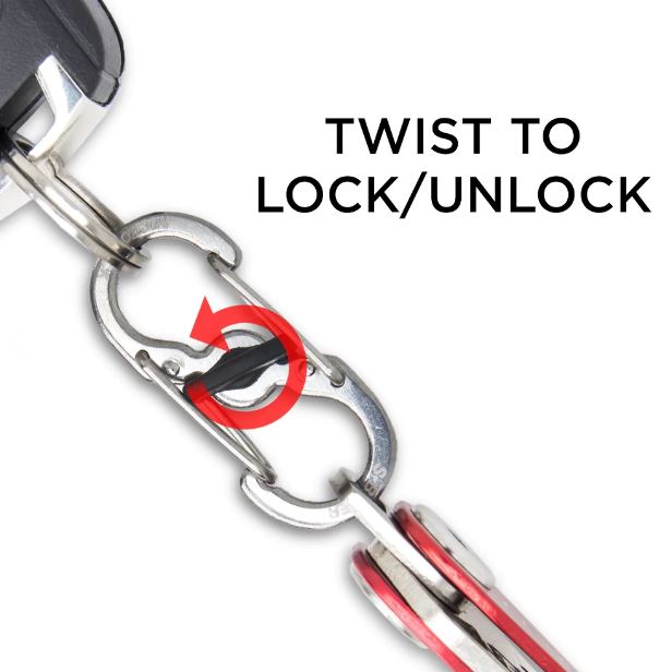 KeySmart • karabina se  zámek_Silver