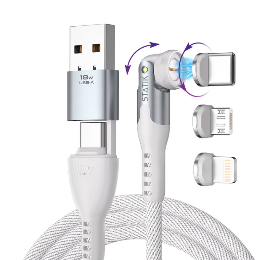 STATIK •  Statik 360 PRO 2.0 magnetický USB kabel (2m) White