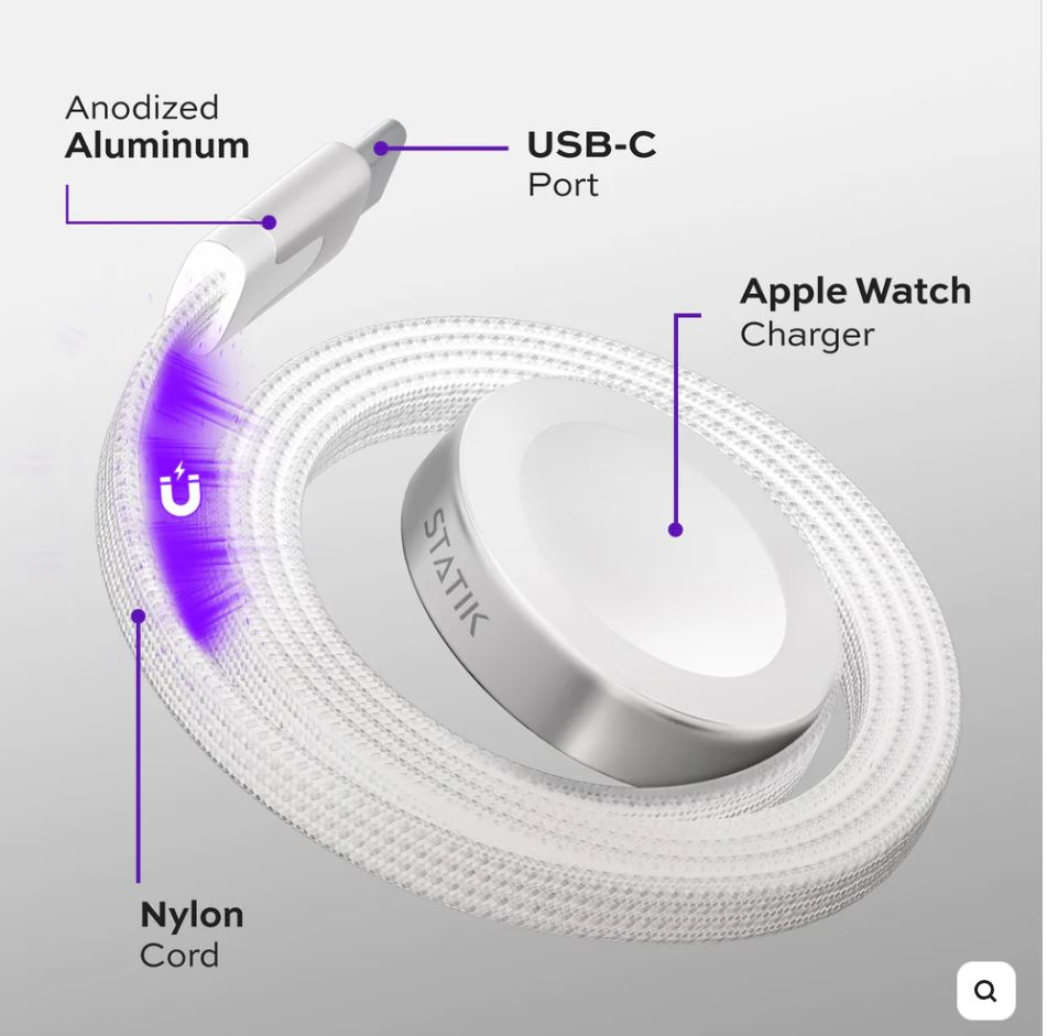 STATIK • MagStack, nabíječka Pro Apple Watc, USB-C > 0,9cm 