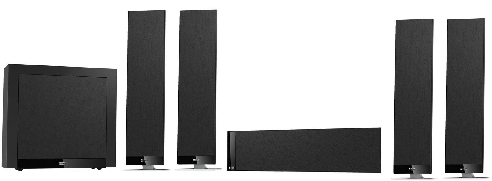 KEF T305 • System, sada 5.1 SLIM - STAV skladu dle jed.položek •Black   