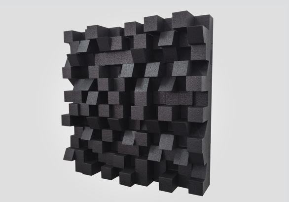 SONITUS • DIFFUSERS Bigfusor   ( 60x60x16cm/1,08m2), BLACK -3ks /bal 
