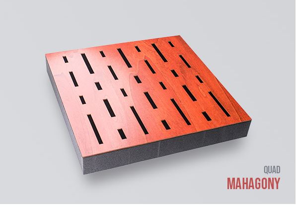 SONITUS • DECOSORBER Natur QUAD 8 ( 60x30x8cm/2,16m2),  MAHAGON -6ks/bal 